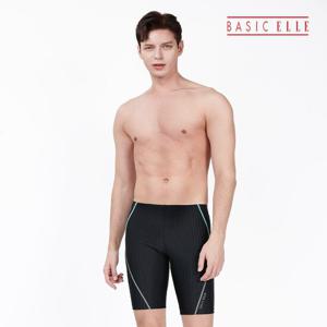 [베이직 엘르]베이직엘르 남성 5부 선수용 실내 수영복 블랙 BEZ-R406K