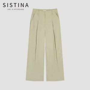 [SISTINA] 인기 코튼 원턱 와이드 팬츠_AWWSLO21090_LK
