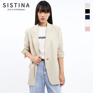 [SISTINA] 인기 사선 라인 원버튼 자켓_AWWJKO21040
