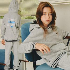 [포인터웍스]주니어 루즈핏 베이직 후드_MELANGE GREY (ISF41TH04G_MY)