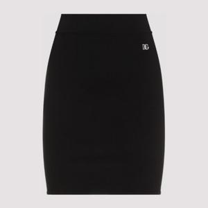 돌체앤가바나 비스코스 블랙 미니스커트 FXO11TJFMGV N0000