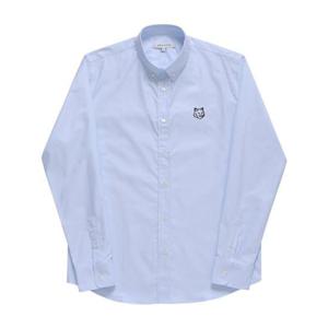 메종키츠네 긴팔 셔츠 MM00410WC2010 P410 Blue Light blue