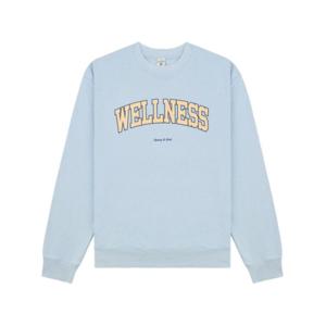 스포티앤리치 긴팔 티셔츠 WS067S402WC CHINA BLUE ALMOND NAVY