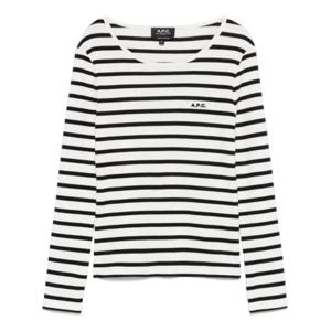 아페쎄 긴팔 티셔츠 COHCAF26373TAT ECRU BLACK DOM