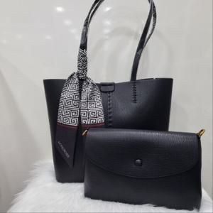 [몽크로스]클래식 심플 투앤원 쇼퍼 숄더백 WT68882 BLACK