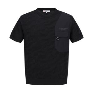 마스터바니에디션 남성 포켓 디테일 조직감 반팔 스웨터(411E2SR704)