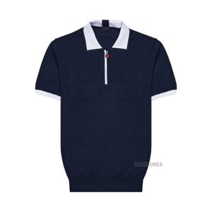 [키톤] SS25 남성 폴로 티셔츠 UMK0571 V110A WHITE DARK BLUE
