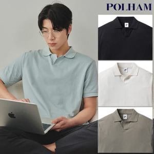 [폴햄] PHF2TT1020 남성 피케 오픈카라 티셔츠
