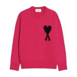 AMI Paris 하트 에이 로고 울 스웨터 UKS002018H22