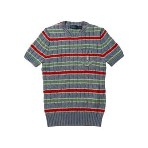 폴로 랄프로렌 striped short sleeve knit top 211965755001