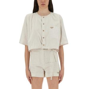 펜디 여성 아이보리 실크 크롭 셔츠 FS8241_AQ3LF0XAY