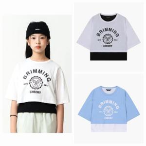 더데이걸 sh06 레이어드 크롭 반팔티 TGRA24302