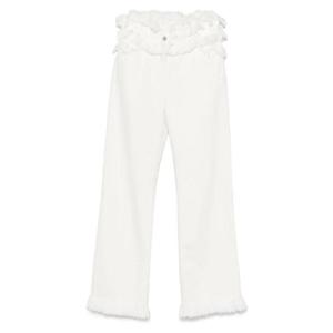 페라가모 프린지 디테일 스트레이트 레그 진 P 782631WHITE TP940760549