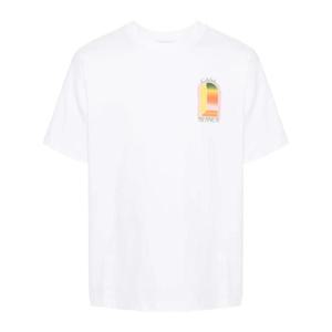 25 SS 카사블랑카 테니스 클럽 아이콘 오가닉 코튼 티셔츠 MS24JTS00123 TP433803011
