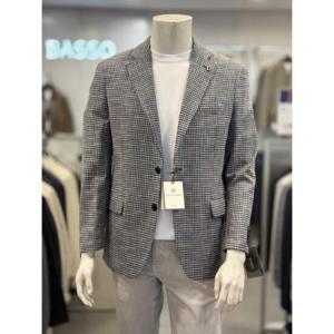 BASSO 세이브존01 SS 블루 모혼방 잔체크 캐주얼 콤비 자켓 BSZ1-JS13A