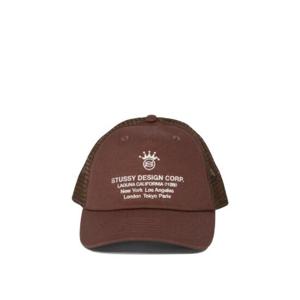 Stussy Corp 로고 트러커 캡 1311155 1001BROWN TP942250697