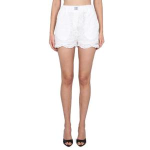 MSGM 로고 패치 엘라스틱 웨이스트밴드 레이스 쇼츠 3442MDB05237311 02 TP942258865