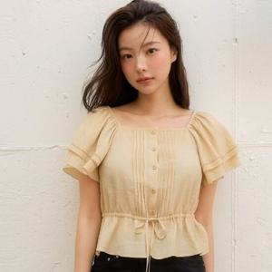 [올리브데올리브]스퀘어넥 플레어 블라우스 (OW5MB555)