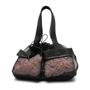 시몬로샤 블랙 메쉬 스터프드 쇼퍼 백 BAG186F0805 BLACK