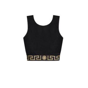 Versace Greca 보더 민소매 크롭 탑 10158781A11143 1B000 TP935937240