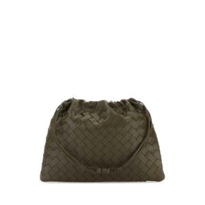 BOTTEGA VENETA Army green leather medium clutch 796728V3IV1 3228