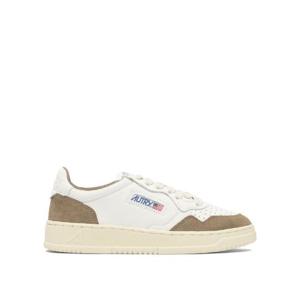 AUTRY MEDALIST LOW WOM GOAT SUEDE WHT TOBACCO AULWGS43