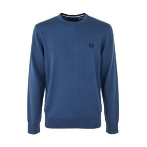 Fred Perry 로고 자수 긴소매 크루넥 점퍼 K9601 963MIDNIGHTBLUE TP943196970