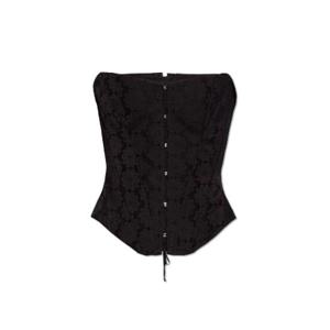 Stella McCartney 플로럴 자카드 스트랩리스 코르셋 탑 6T01683DJ301 1000 TP943407525