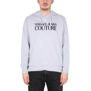 Versace 진스 꾸뛰르 로고 프린트 드로스트링 후드티 74GAIT13CF01O 802 TP944032490