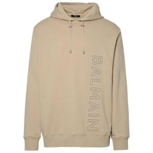 Balmain 로고 엠보싱 드로우스트링 후드티 BH0JT046BC22 GPB TP944029968