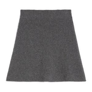 질샌더 리브드 에이라인 울 미니 스커트 J02MA0328 J14795037