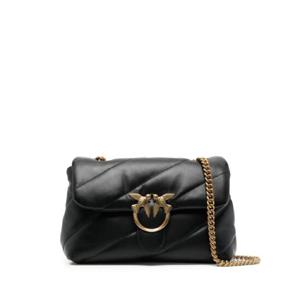 PINKO & 39 Love Classic Puff& 39  사선 맥시 퀼팅 가죽 Woman Pinko 블랙 숄더백 100038A0F2Z99Q