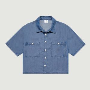 [행텐]틴즈 여아 포켓셋업 데님 크롭 셔츠_283(14470-120-452-10)