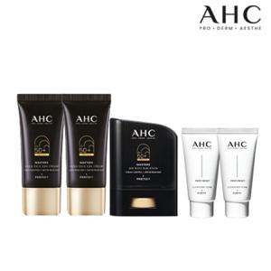 AHC 마스터즈 선크림 세트+선스틱 14g+클렌징폼 30ml *2