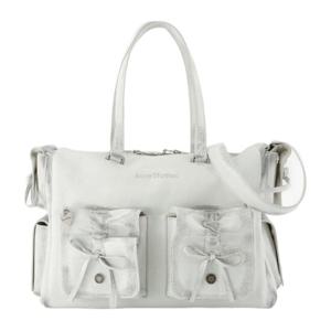 아크네스튜디오 멀티포켓 숄더 백 A10440 AHX WHITE GREY