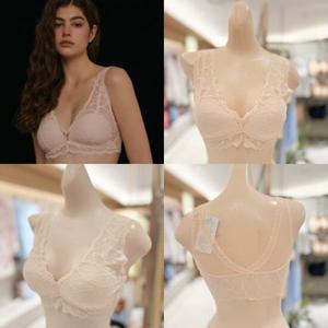[BARBARA][ABR4806 피치스킨] 스트레치성 레이스 런닝형 몰드 노와이어이어 브라렛