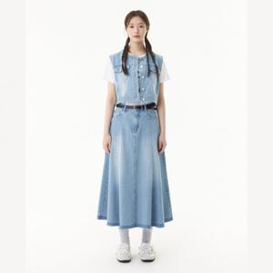 플라스틱아일랜드  (PR2DV481) 노카라 데님 베스트