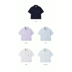 [후아유] 여성 스티브 크롭 반팔 셔츠 / Steve Crop Short Sleeve Shirts WHYWF2513F