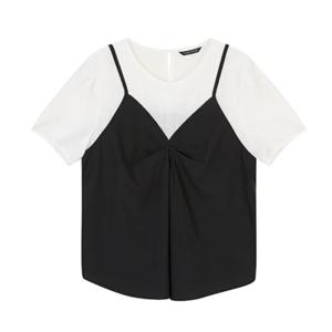 플라스틱아일랜드  뷔스티에 레이어드 블라우스 (PR2WB435)