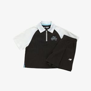뉴발란스키즈트레이닝세트 NQJ NK9YFB205U-19 BASIC ESSENTIAL 소매배색 반팔셋
