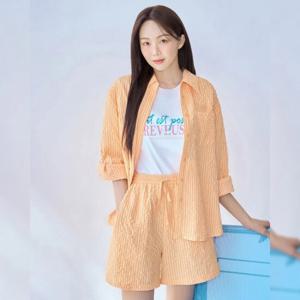 플라스틱아일랜드  스트라이프 밴딩 숏 팬츠 (PR2WP562)