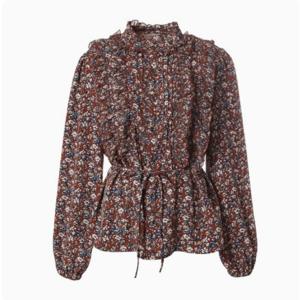 [시에로]프릴 밴드넥 플라워 블라우스 SH4SHF089