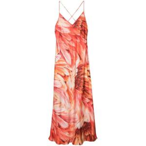25 SS 로베르토 카발리 플러마지 실크 맥시 드레스 SWT1514QL71 TP432153680