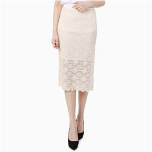 [시에로]H라인 레이스 밴딩 스커트 SE2SKF235