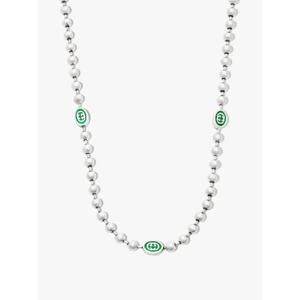 구찌 Sterling Silver Interlocking G Necklace 701611J8410 TP719815113