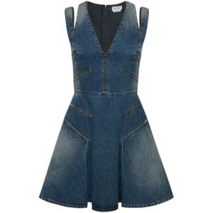알렉산더 맥퀸 숏 원피스 727672QMACC 4251 DISTRESSED WASH 425