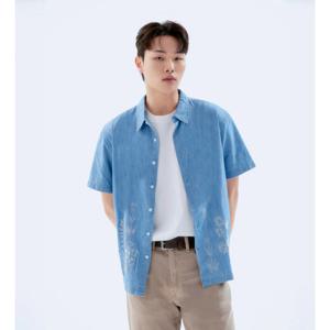 [리바이스]남성 박시 자수 숏 슬리브 셔츠 003ZC-0000