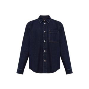 버버리 로고 자수 단추 데님 셔츠 8099416C1765 INDIGO TP934671823