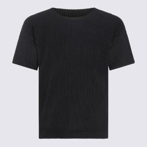 UNKNOWN BRAND HOMME PLISSE ISSEY MIYAKE T shirts and Polos Black HP56JK52015