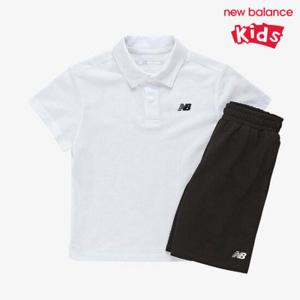 [뉴발란스]뉴발란스 키즈 피케 반팔 셋업 NK9YF2106U-10 반팔티